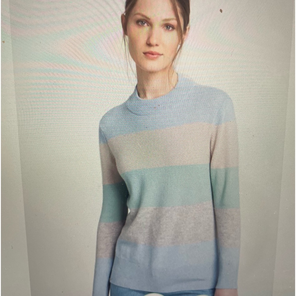 Kinross Wide Stripe Cashmere Pullover
